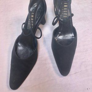 Black Fabric Amalfi dress pumps, 7.5AA